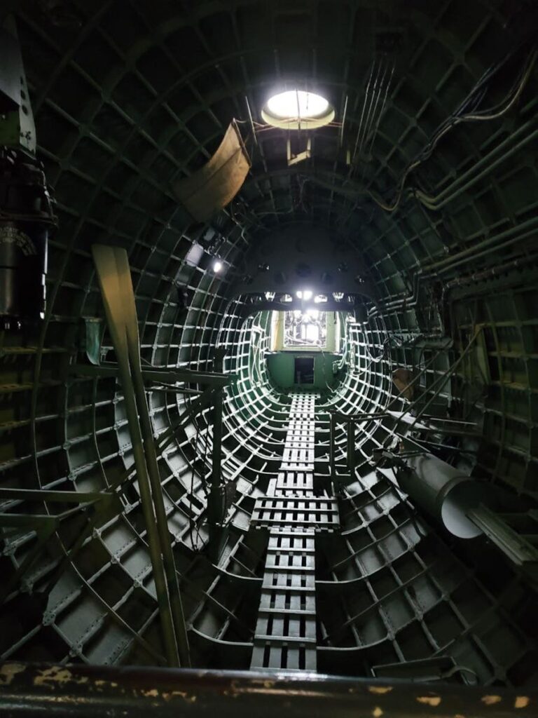 Explore the industrial interior design of an aircraft fuselage in London, UK.