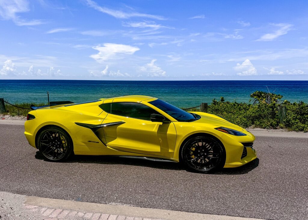 corvette, chevy corvette z06, supercar, casey key, florida, gulf, car wallpapers, vehicle, car, automobile