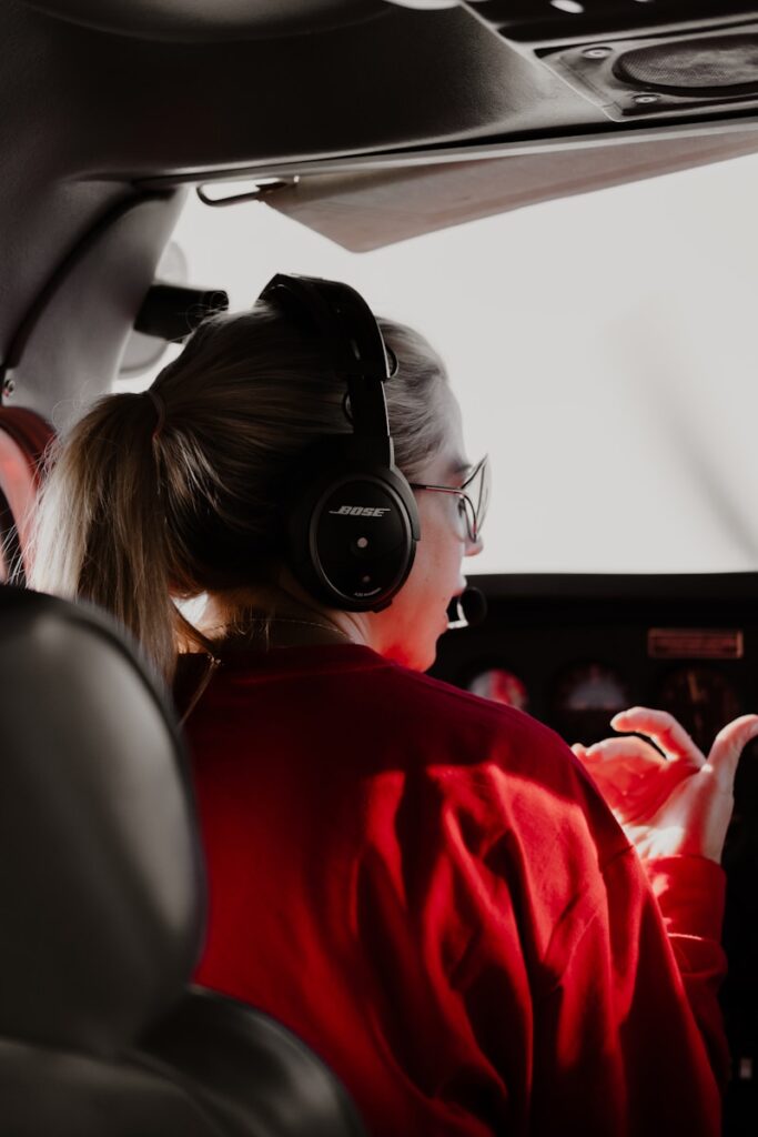 a person wearing headphones