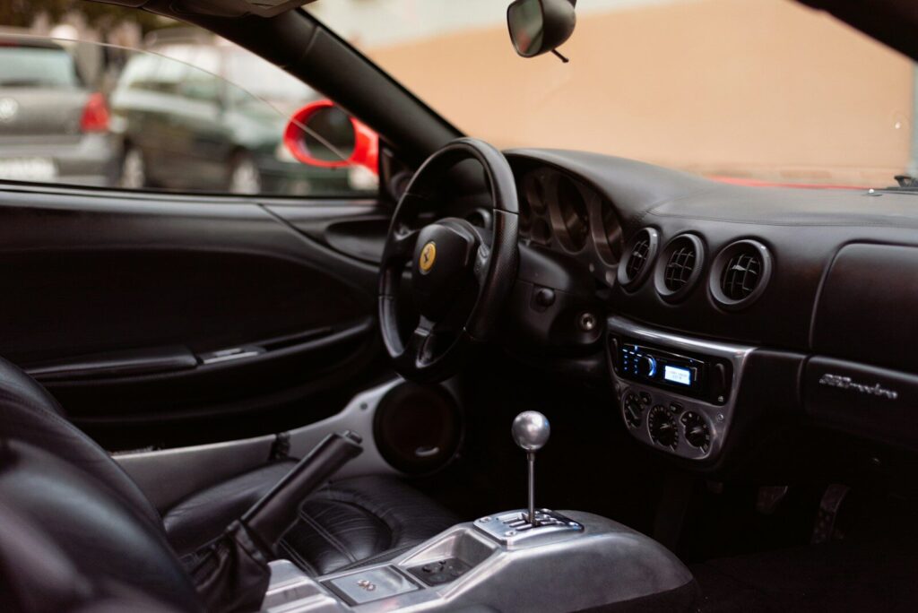 the interior of a car