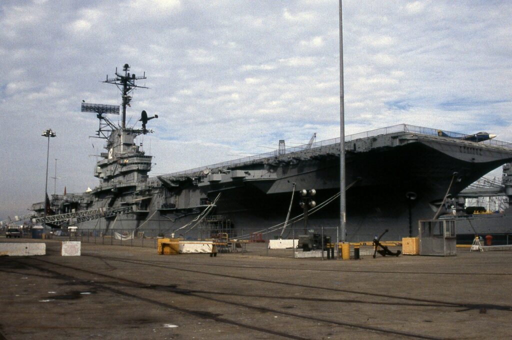grey carrier ship
